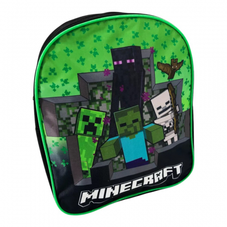 Ghiozdane și Rucsacuri - Rucsac copii, 30x26x10 cm, bretele ajustabile, multicolor, Minecraft