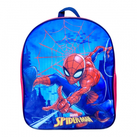 Accesorii școlare - Rucsac copii, 30x26x10 cm, bretele ajustabile, roșu, Spiderman