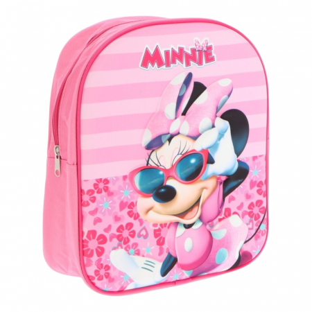 Ghiozdane și Rucsacuri - Rucsac copii 3D, 30x26x10 cm, bretele ajustabile, multicolor, Minnie Mouse