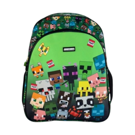 Ghiozdane și Rucsacuri - Rucsac cu două compartimente, 40x30x17 cm, bretele ajustabile și întărite, multicolor, Happy, Minecraft