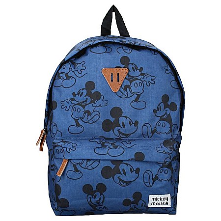 Ghiozdane și Rucsacuri - Rucsac albastru cu două compartimente, 43x30x14 cm, Playing it Cool, Mickey Mouse, Disney