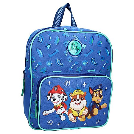 Ghiozdane și Rucsacuri - Rucsac multicolor cu doua compartimente, 29x25x9 cm, Pups On The Go, Paw Patrol