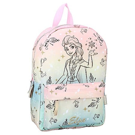 Ghiozdane și Rucsacuri - Rucsac multicolor cu două compartimente, 36x25x12 cm, Pastel Power, Frozen, Disney