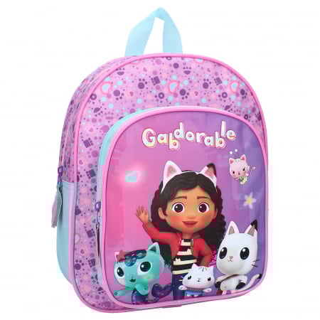 Ghiozdane și Rucsacuri - Rucsac pentru copii, 30x25x11 cm, bretele intarite si ajustabile, multicolor, Unlimited Adventure, Gabby's Dollhouse