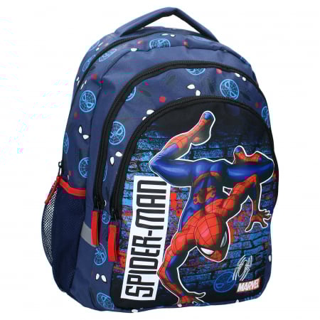 Ghiozdane și Rucsacuri - Rucsac pentru copii, 44x33x24 cm, cu trei compartimente, bretele intarite si ajustabile, multicolor, Beyond Amazing, Spiderman