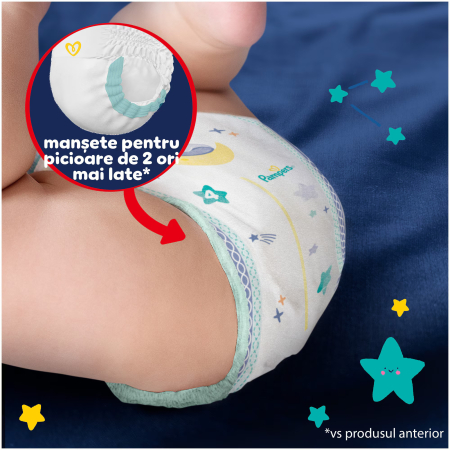 Scutece chiloțel de noapte Pampers Night Pants, numărul 4, 9-15 kg, 25 buc [4]