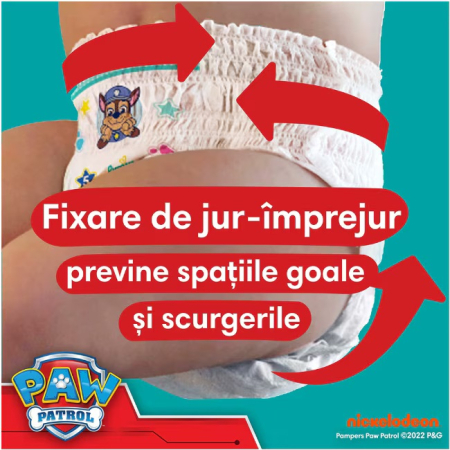 Scutece chiloțel Pampers Pants Active Baby Paw Patrol Edition, numărul 4, 9-15 kg, 72 buc [6]