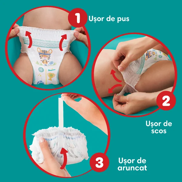 Scutece chiloțel Pampers Premium Care Pants, numărul 6, 15+ kg, 31 buc [6]