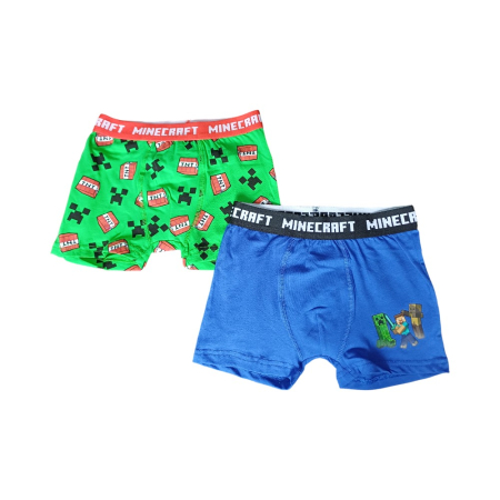 Lenjerie intimă și șosete - Set 2 perechi boxeri, băieți, multicolor, Happy, Minecraft