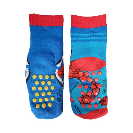 Set 2 perechi șosete ABS, talpă antiderapantă, multicolor, Happy, Spiderman [1]