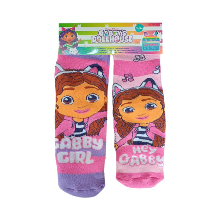 Set 2 perechi șosete ABS, talpă antiderapantă și 3 perechi chiloți fete, 100% bumbac, multicolor, Happy, Gabby's Dollhouse [1]