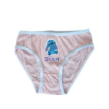 Set 2 perechi șosete ABS, talpă antiderapantă și 3 perechi chiloți fete, 100% bumbac, roz, Happy, Stitch [5]
