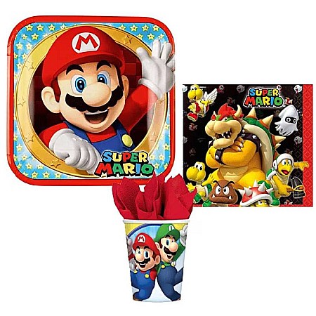 Articole pentru petrecere - Set petrecere 36 piese, multicolor, Super Mario