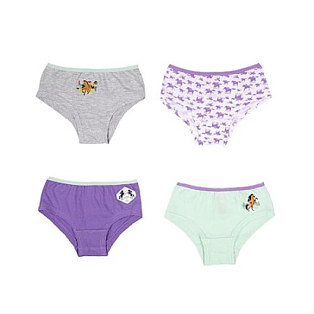 Lenjerie intimă și șosete - Set 4 perechi de chiloți tip panty, pentru fetițe, multicolor, Spirit, DreamWorks