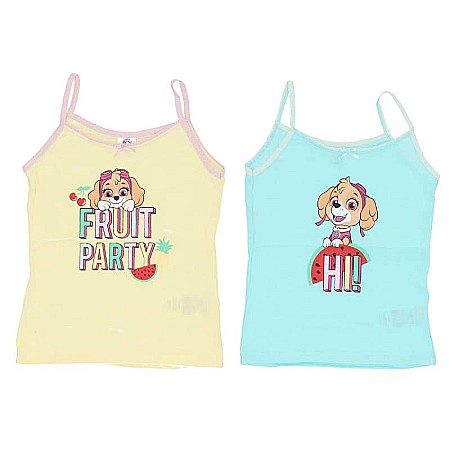 Lenjerie intimă și șosete - Set două maiouri fete, 100% bumbac, multicolor, Fruit, Paw Patrol