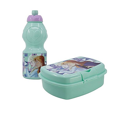 Cutii sandwich - Set cutie sandwich și sticlă pentru lichide, 400 ml, multicolor, Ice Magic, Frozen