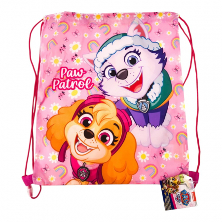 Set ghiozdan, 26x22x10 cm, sac sport si portofel, roz, Paw Patrol [5]