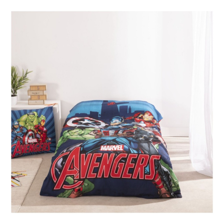 Set lenjerie pat, 100% bumbac, 2 piese, 140x200 cm, 65x65 cm, multicolor, Happy, Avengers [2]