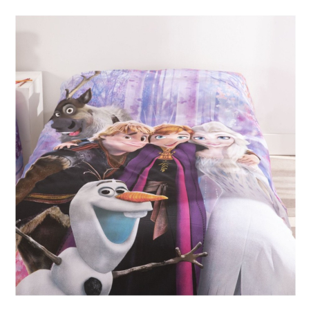 Set lenjerie pat, 100% bumbac, 2 piese, 140x200 cm, 65x65 cm, multicolor, Happy, Frozen [3]