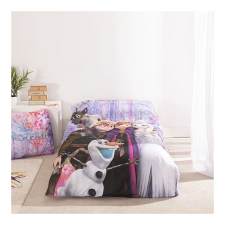 Set lenjerie pat, 100% bumbac, 2 piese, 140x200 cm, 65x65 cm, multicolor, Happy, Frozen [2]