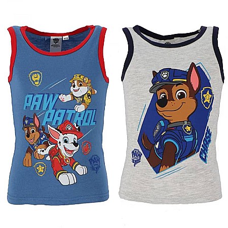 Lenjerie intimă și șosete - Set 2 maiouri băieți, albastru/gri, Chase, Paw Patrol