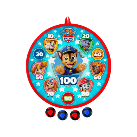 Jocuri sportive pentru copii - Set placă țintă cu 4 bile lipicioase pentru copii, multicolor, Paw Patrol