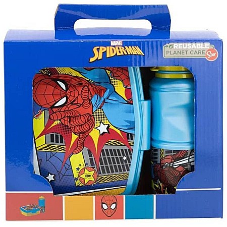 Sticle pentru lichide - Set prânz 2 piese Spiderman, Arachnid Grid