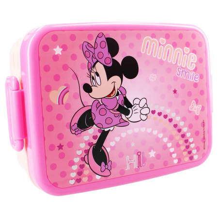 Set rucsac copii, 29x22x9 cm, sticla apa din aluminiu 500 ml si cutie sandwich 16x13x5 cm, din plastic fara BPA, Minnie Mouse [3]