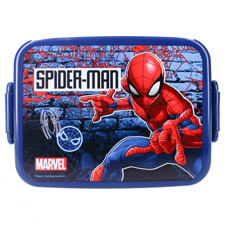Set rucsac copii, 29x22x9 cm, sticla apa din aluminiu 500 ml si cutie sandwich 16x13x5 cm, din plastic fara BPA, Spiderman [5]