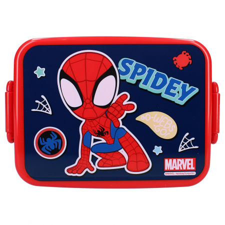 Set rucsac copii, 29x22x9 cm, sticla apa din aluminiu 500 ml si cutie sandwich 16x13x5 cm, din plastic fara BPA, Spidey [5]
