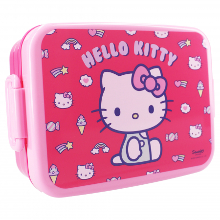 Set rucsac copii 3D, 29x22x9 cm, sticla apa din aluminiu 500 ml si cutie sandwich 16x13x5 cm, din plastic fara BPA, Hello Kitty [3]