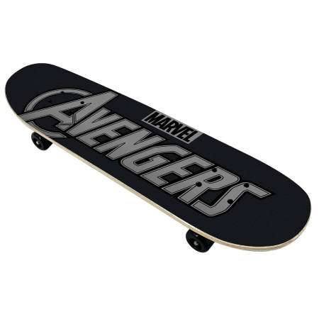Skateboard - Skateboard Copii, 70 x 20cm, 9 straturi de artar, placa antiderapanta, rulmenti Abec-5, multicolor, Avengers