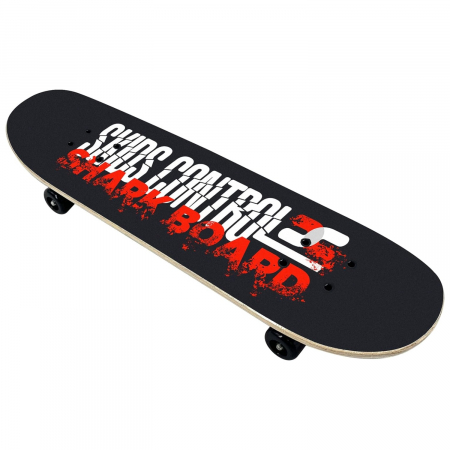 Skateboard - Skateboard Copii, 70 x 20cm, 9 straturi de artar, placa antiderapanta, rulmenti Abec-5, multicolor, Skids Control