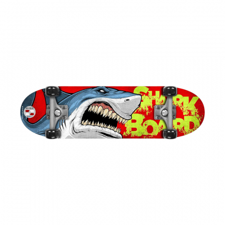 Skateboard Copii, 70 x 20cm, 9 straturi de artar, placa antiderapanta, rulmenti Abec-5, multicolor, Skids Control [2]
