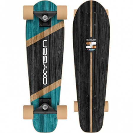 Skateboard Copii, 70x20cm, 9 straturi de artar, placa antiderapanta, rulmenti Abec-7, multicolor, Skids Control Oxygen [1]