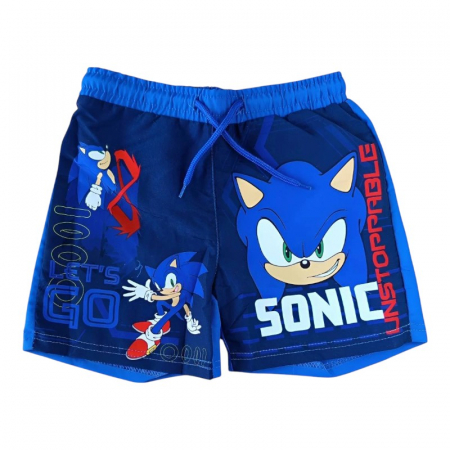 Costume de baie - Sort de baie tip surf, albastru, Sonic