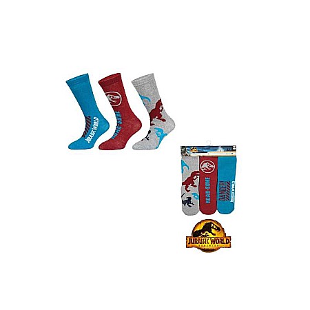 Set 3 perechi șosete copii, multicolor,  Danger, Jurassic World [1]