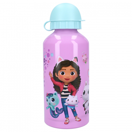 Copii - Sticla apa din aluminiu, multicolor, capacitate 500 ml, Really Refreshing, Gabby's Dollhouse
