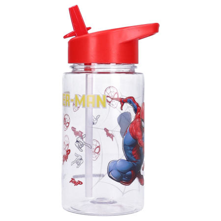 Sticle pentru lichide - Sticla apa din plastic, fara BPA, multicolor, capacitate 450 ml, Really Refreshing, Spiderman
