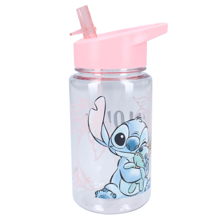 Sticle pentru lichide - Sticla apa din plastic, fara BPA, multicolor, capacitate 450 ml, Really Refreshing, Stitch