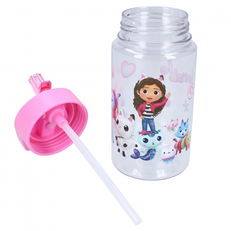Sticla apa, plastic, transparent, capacitate 450 ml, Drink Up, Gabby's Dollhouse [5]