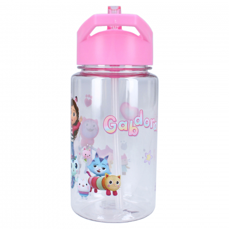 Sticla apa, plastic, transparent, capacitate 450 ml, Drink Up, Gabby's Dollhouse [2]