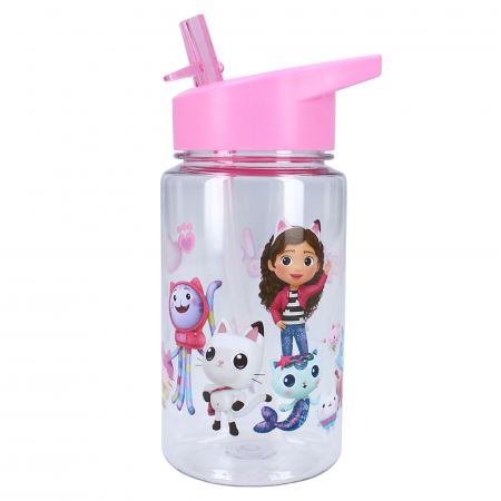 Sticle pentru lichide - Sticla apa, plastic, transparent, capacitate 450 ml, Drink Up, Gabby's Dollhouse