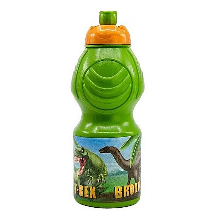 Copii - Sticlă plastic Dinozaur T-Rex, 400 ml, verde
