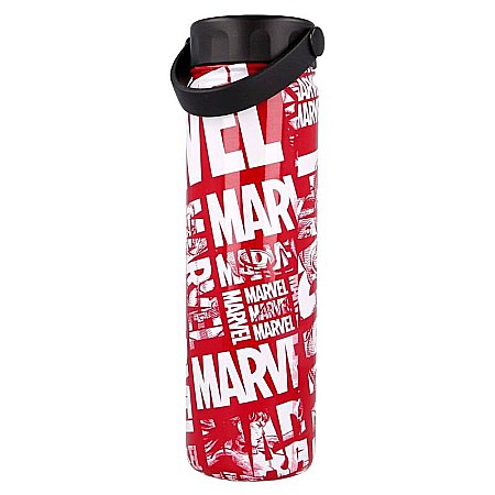 Sticlă Termos din inox, cu pereți dubli, fără BPA, roșu/alb, 650 ml, Marvel [2]