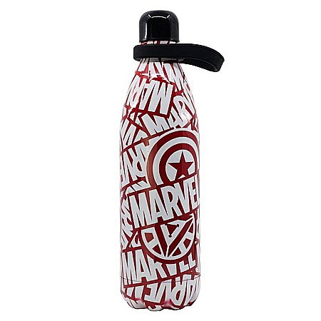 Sticlă Termos din inox, cu pereți dubli, fără BPA, roșu/alb, 1000 ml, Marvel [2]