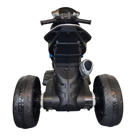 Mini tricicletă electrică cu licență BMW HP4, pentru o persoană, Albastru, 12V, Sunete/Muzică, Lumini, Greutate maximă suportată 30 kg, 82x42x54 cm [5]