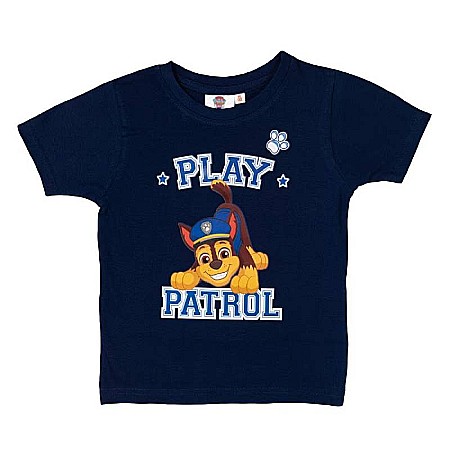 Tricouri copii - Tricou băieți, 100% bumbac, albastru, Paw Patrol, Play