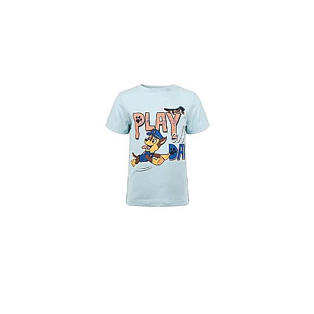 Tricouri copii - Tricou băieți, 100% bumbac, albastru, Paw Patrol, Play all Day