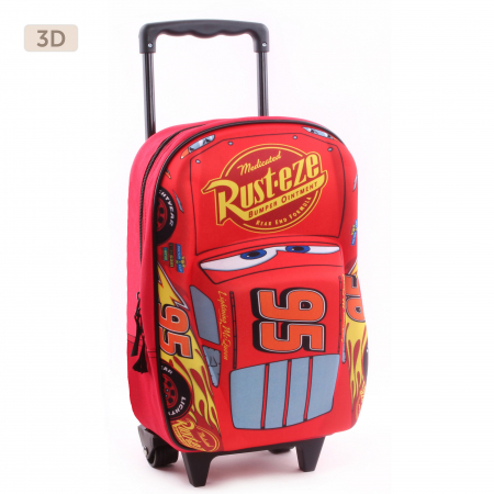 Ghiozdane și Rucsacuri - Troler 3D, 38x28x12 cm, multicolor, bretele ajustabile si intarite, Piston Cup, Cars 3
